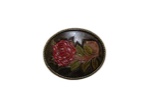 Hand-Painted Red Roses Oval