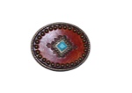 Brown Leather Turquoise Oval
