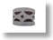 Distressed White Semi-Circle Rhombus Leather Bracelet - Alt
