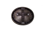 Antique Silver Cross Oval