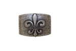 Silver Rectangle Fleur-de-lis