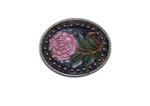 Hand-Painted Pink Roses Beaded