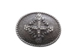 Small Silver Cross Oval