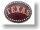 Rope Bordered Oval Light Brown Leather Beaded Texas
