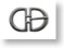2-D Dark Silver Center Pin Buckle