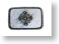 Rectangle Distressed White Leather Cross