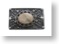 Silver Two-Square Pearl Ornament Buckle