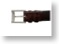Dark Brown Semi-Spotted Alligator Print Dress Belt - Alt