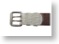 Distressed White Two Prong Leather Belt - Back