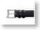 Matte Black Alligator Print Leather Belt - Alt