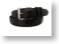 Matte Black Alligator Print Leather Belt