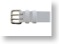 Smooth White Two Prong Leather Belt